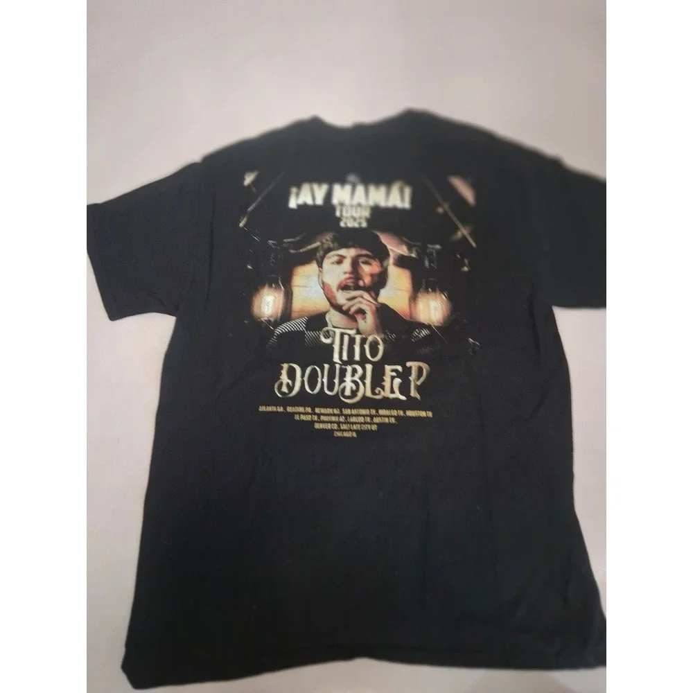 Tito Double P Ay Mama Tour 2023 Black Graphic T-Shirt Mens Size Large Gildan